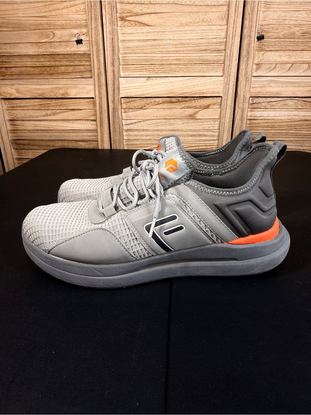 Fitville Mens Light Gray Walking Running Sneaker - Comfort Lace-Up Size 11 - Picture 5 of 13